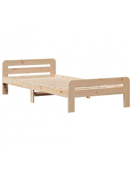 Letto senza Materasso 75x190 cm in Legno Massello Pino