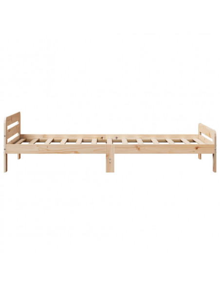 Letto senza Materasso 75x190 cm in Legno Massello Pino