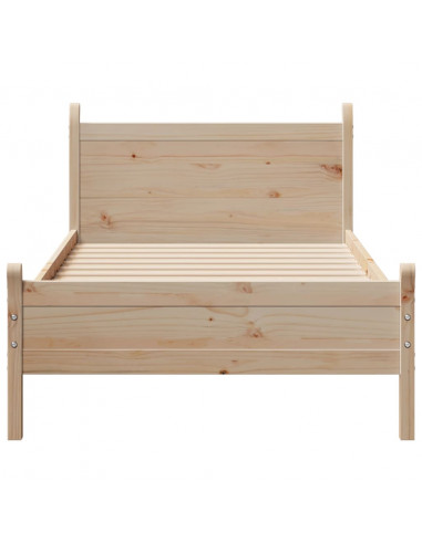 Letto senza Materasso 90x190 cm in Legno Massello di Pino