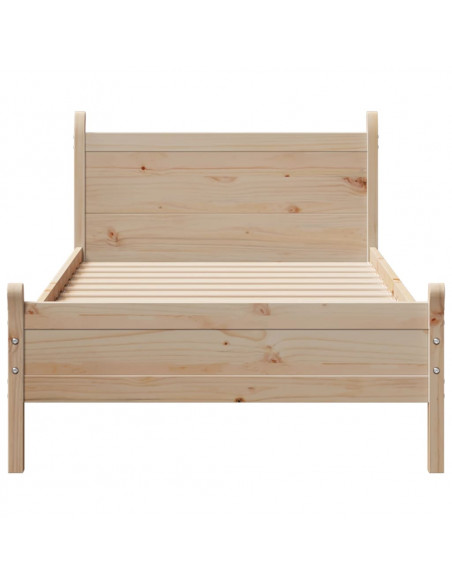 Letto senza Materasso 90x190 cm in Legno Massello di Pino