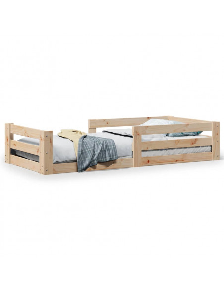 Letto senza Materasso 90x190 cm in Legno Massello di Pino