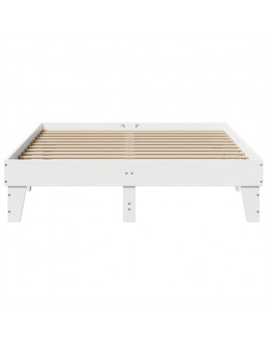 Letto senza Materasso Bianco 140x200 cm Legno Massello di Pino