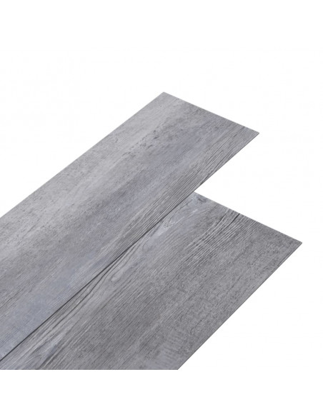 Listoni Autoadesivi in PVC 5,21 m² 2 mm Legno Grigio Opaco
