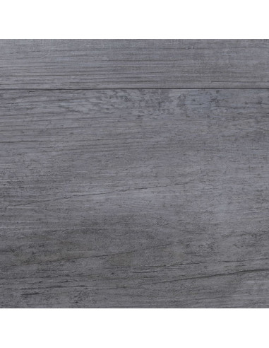 Listoni Autoadesivi in PVC 5,21 m² 2 mm Legno Grigio Opaco