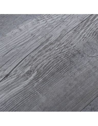 Listoni Autoadesivi in PVC 5,21 m² 2 mm Legno Grigio Opaco