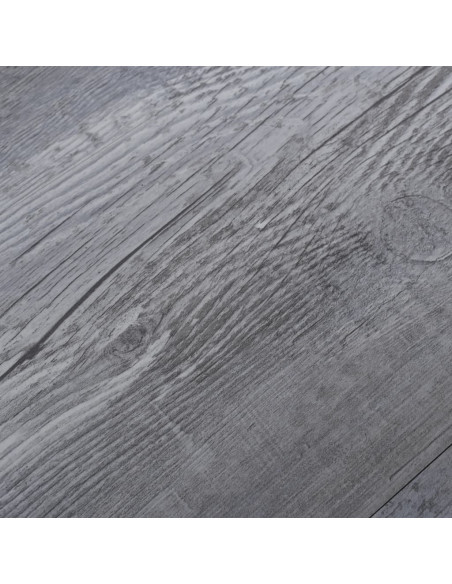 Listoni Autoadesivi in PVC 5,21 m² 2 mm Legno Grigio Opaco