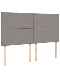 Giroletto a Molle con Materasso Tortora 200x200 cm in Tessuto 2