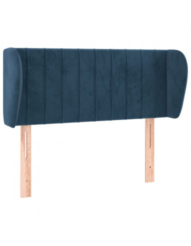 Testiera ad Orecchio Blu Scuro 93x23x78/88 cm in Velluto