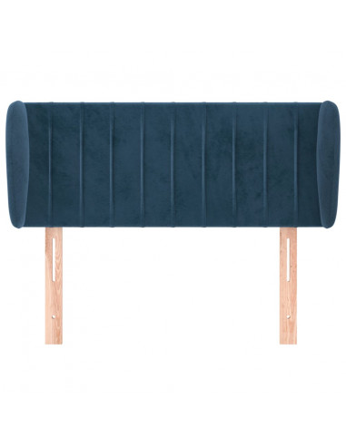 Testiera ad Orecchio Blu Scuro 93x23x78/88 cm in Velluto