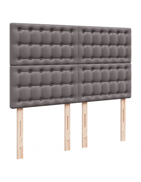 Giroletto a Molle con Materasso Grigio 140x200 cm in Similpelle