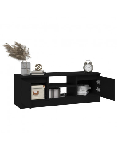 Mobile Porta TV con Anta Nero 102x30x36 cm