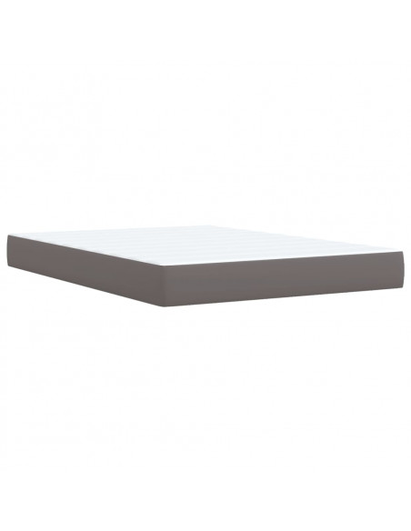 Giroletto a Molle con Materasso Grigio 140x200 cm in Similpelle