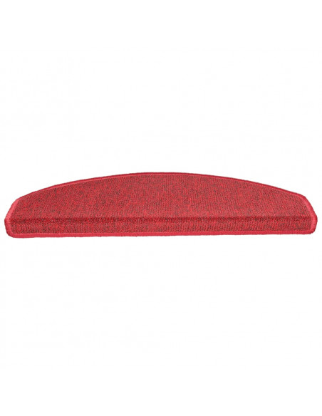 Tappetini per Scale 10 pz 65x24x4 cm Bordeaux