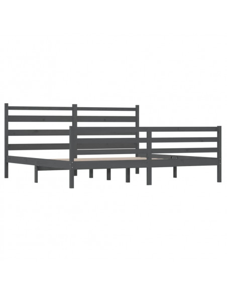 Giroletto in Legno Massello di Pino 200x200 cm Grigio
