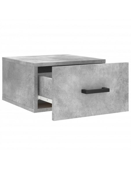 Comodini a Muro 2 pz Grigio Cemento 35x35x20 cm