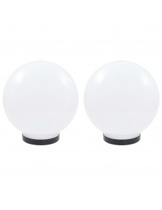 Set Lampade a LED Sferiche 2 pz 25 cm in PMMA 2
