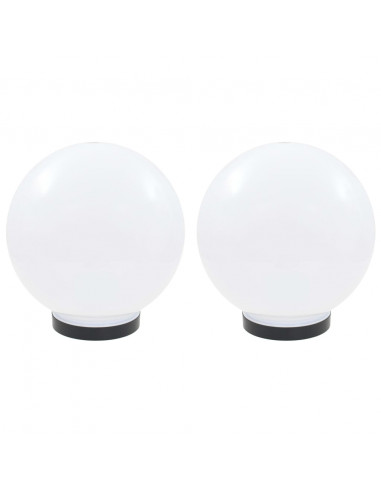 Set Lampade a LED Sferiche 2 pz 25 cm in PMMA