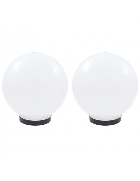 Set Lampade a LED Sferiche 2 pz 25 cm in PMMA