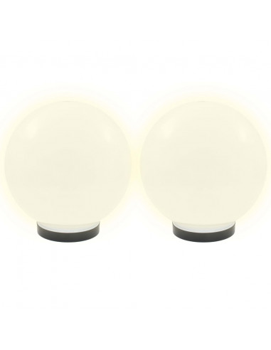 Set Lampade a LED Sferiche 2 pz 25 cm in PMMA