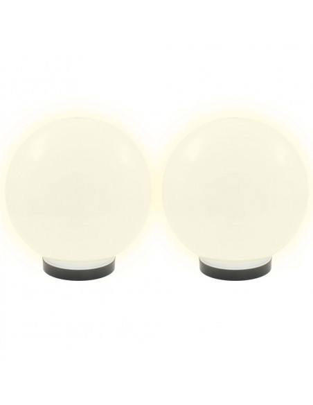 Set Lampade a LED Sferiche 2 pz 25 cm in PMMA