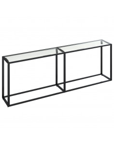 Tavolo Consolle Trasparente 220x35x75,5 cm in Vetro Temperato 2