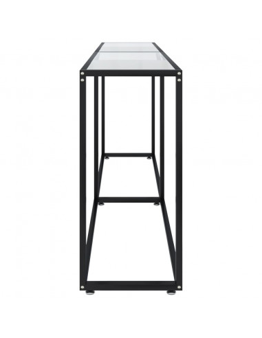 Tavolo Consolle Trasparente 220x35x75,5 cm in Vetro Temperato