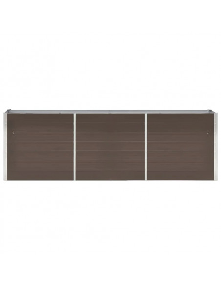 Letto Rialzato in Acciaio Zincato 240x40x77 cm Marrone