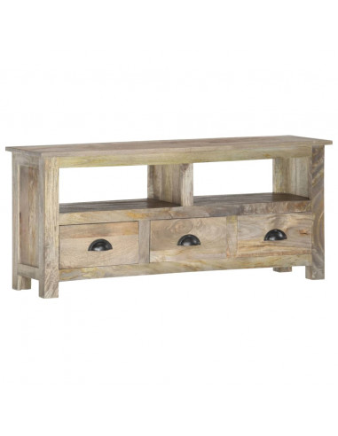 Mobile Porta TV 110x30x50 cm in Legno Massello di Mango