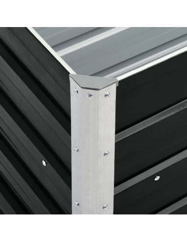 Letto Rialzato in Acciaio Zincato 240x40x77 cm Antracite
