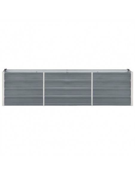 Letto Rialzato in Acciaio Zincato 240x40x45 cm Grigio