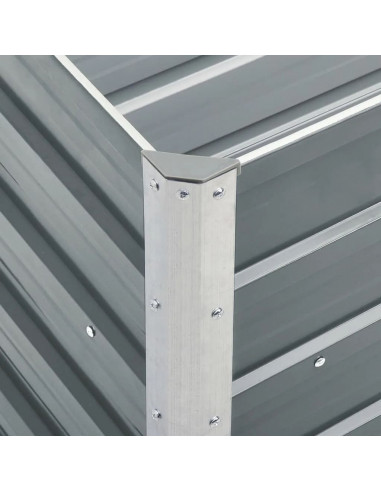 Letto Rialzato in Acciaio Zincato 240x40x45 cm Grigio