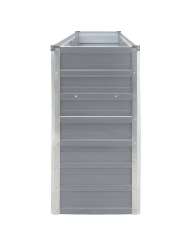 Letto di Coltura Rialzato 320x40x77 cm Acciaio Zincato Grigio