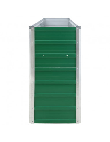 Letto di Coltura Rialzato 320x40x77 cm Acciaio Zincato Verde