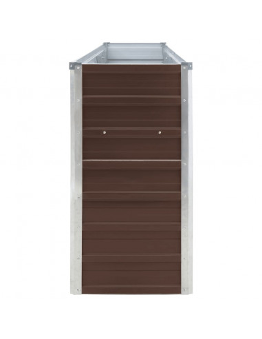 Letto di Coltura Rialzato 320x40x77 cm Acciaio Zincato Marrone