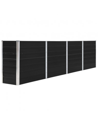 Letto di Coltura Rialzato 320x40x77cm Acciaio Zincato Antracite