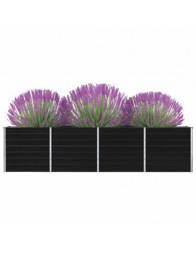 Letto di Coltura Rialzato 320x40x77cm Acciaio Zincato Antracite