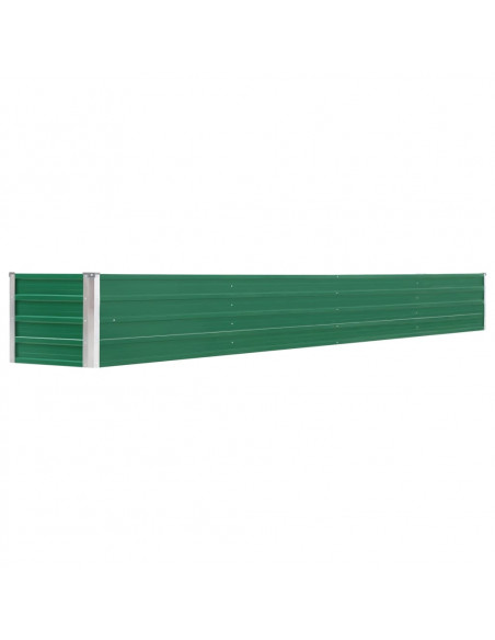 Letto Rialzato in Acciaio Zincato 320x40x45 cm Verde