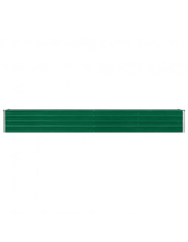 Letto Rialzato in Acciaio Zincato 320x40x45 cm Verde