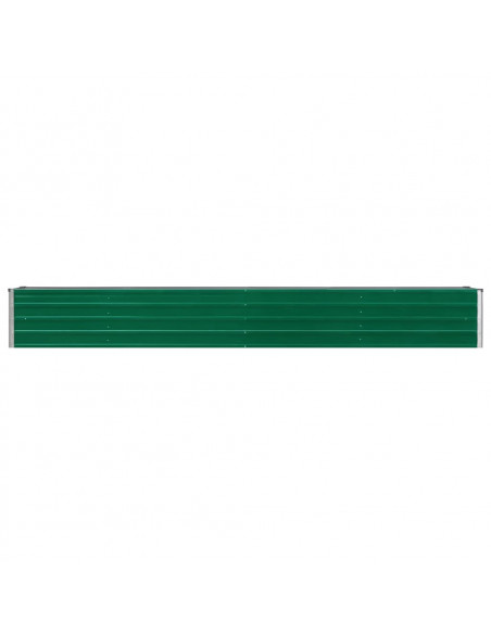 Letto Rialzato in Acciaio Zincato 320x40x45 cm Verde