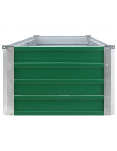 Letto Rialzato in Acciaio Zincato 320x40x45 cm Verde