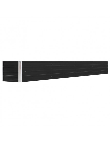 Letto Rialzato in Acciaio Zincato 320x40x45 cm Antracite