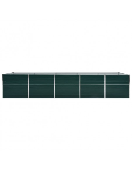 Letto Rialzato in Acciaio Zincato 400x80x45 cm Verde