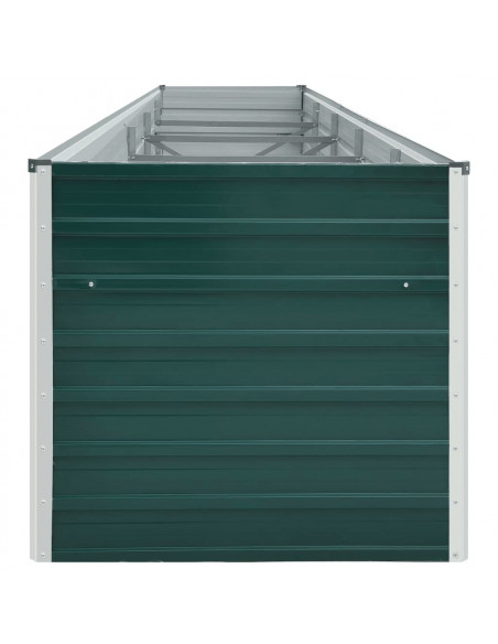 Letto Rialzato in Acciaio Zincato 400x80x45 cm Verde