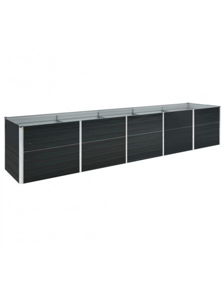Letto Rialzato in Acciaio Zincato 400x80x45 cm Antracite
