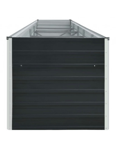 Letto Rialzato in Acciaio Zincato 400x80x45 cm Antracite