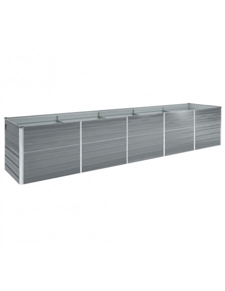 Letto Rialzato in Acciaio Zincato 400x80x77 cm Grigio