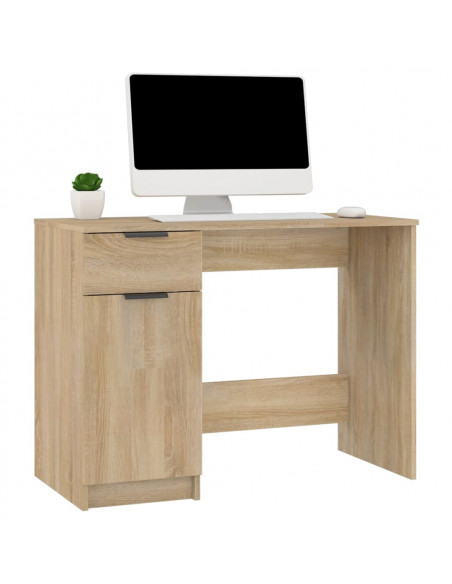 Scrivania Rovere Sonoma 100x50x75 cm in Legno Multistrato