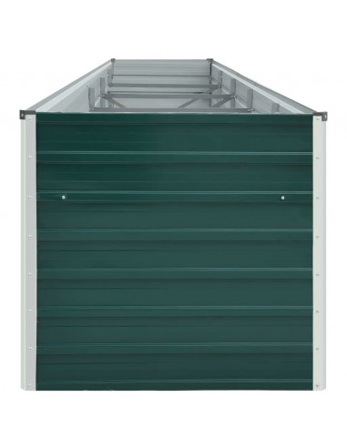 Letto Rialzato da Giardino in Acciaio Zincato 400x80x77cm Verde