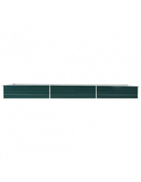 Letto Rialzato da Giardino in Acciaio Zincato 480x80x45cm Verde