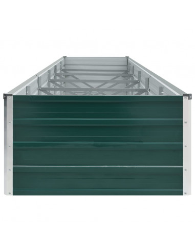 Letto Rialzato da Giardino in Acciaio Zincato 480x80x45cm Verde